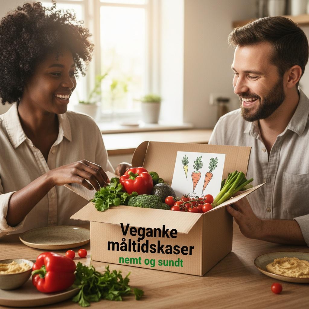 Glade par pakker vegansk måltidskasse
